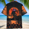 Bigfoot Witch On Broom Hawaiian Shirt