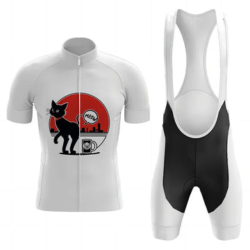 BigCrowns | Cat and Coffee Short Sleeve Cycling Kit