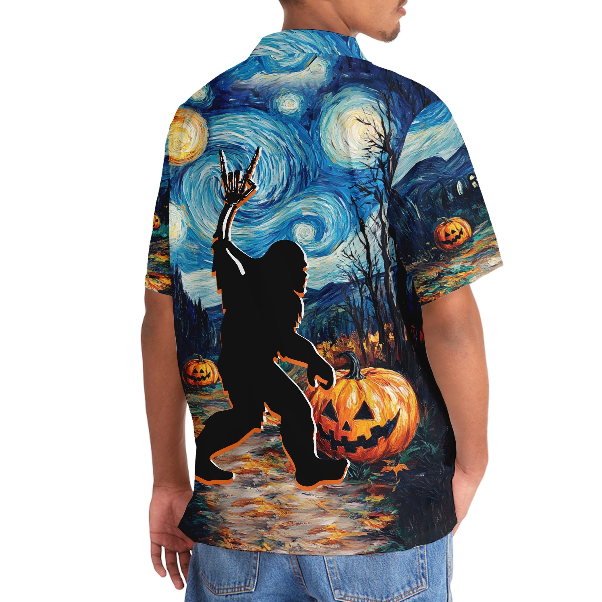 Bigfoot Horror Night Hawaiian Shirt