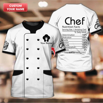 BigCrowns | Chef Nutrition Facts Personalized Chef Shirt