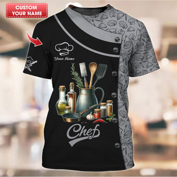 BigCrowns | Classic Cooking Tools Design Personalized Chef Shirt