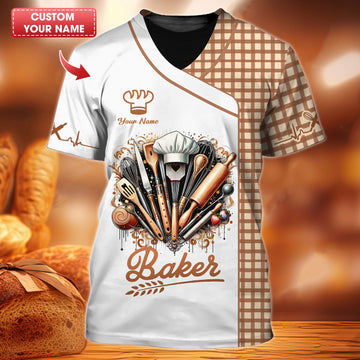 BigCrowns | Elegant Baking Tools Design Personalized Baker Shirt