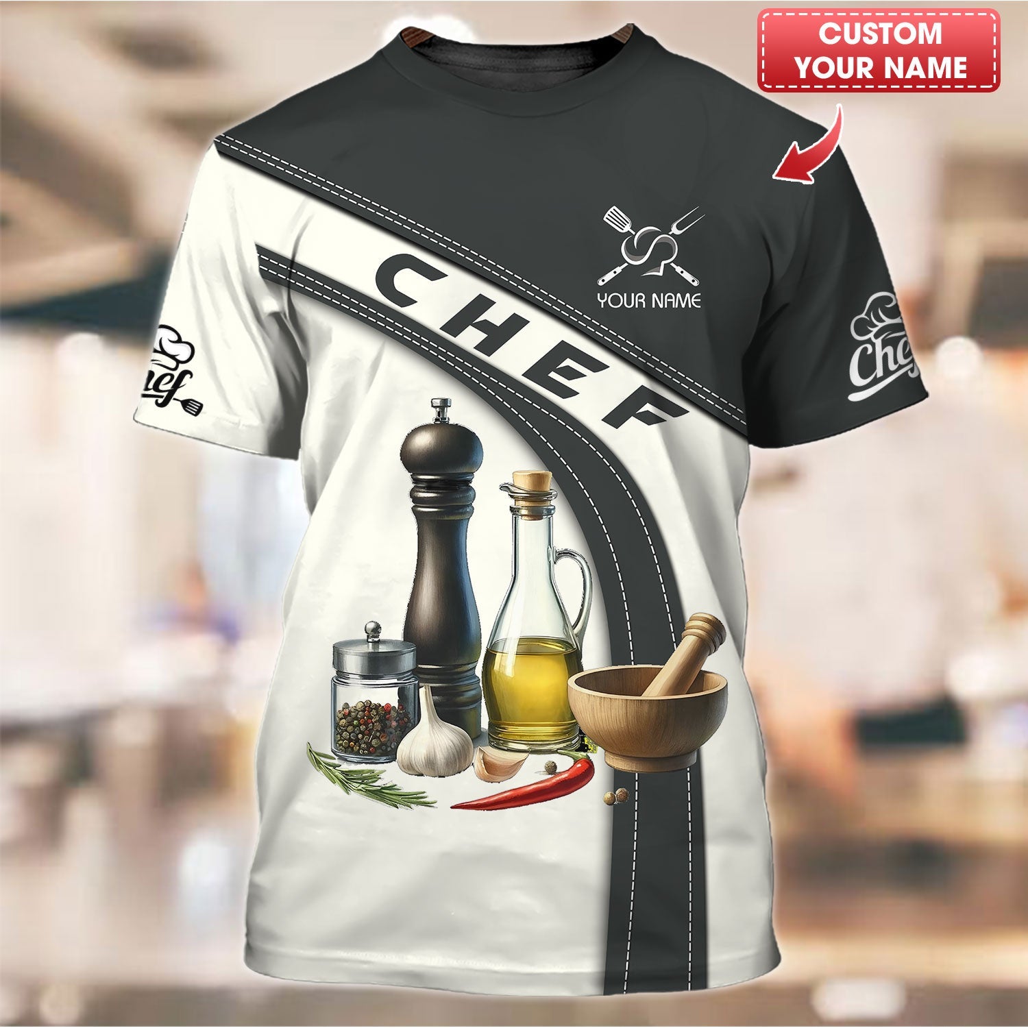 BigCrowns | Spice Up Your Culinary Skills Personalized Chef Shirt