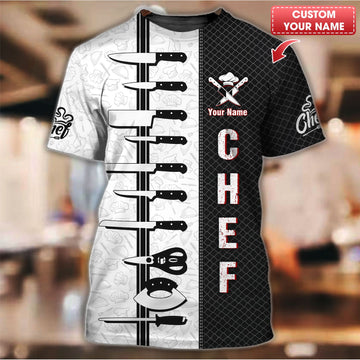 BigCrowns | Knife Collection Personalized Chef Shirt