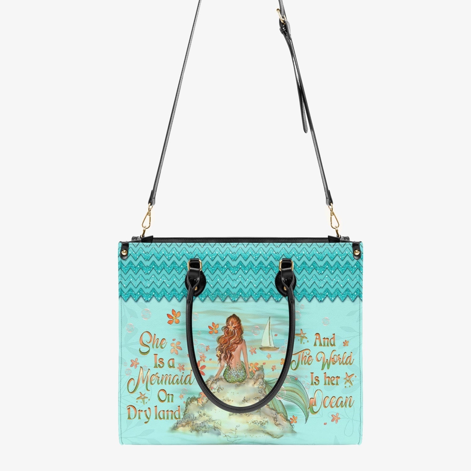 Bigcrowns SHE IS A MERMAID LEATHER HANDBAG T2803242