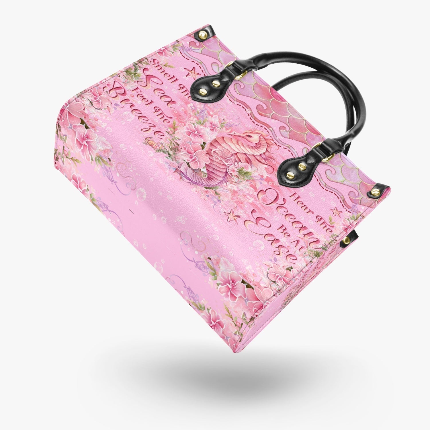 Bigcrowns SMELL THE SEA FEEL THE BREEZE SEAHORSE LEATHER HANDBAG N2703242