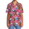 Bigfoot Surfing Red Beach Hawaiian Shirt