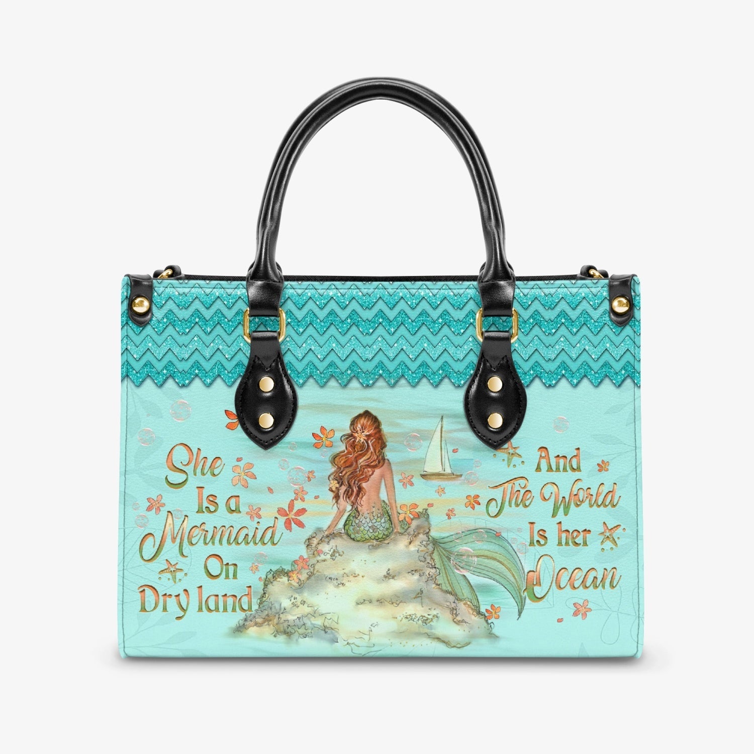 Bigcrowns SHE IS A MERMAID LEATHER HANDBAG T2803242
