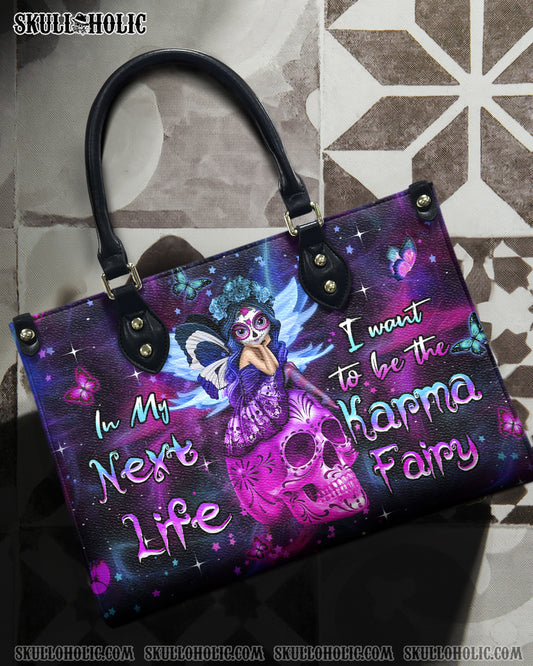 KARMA FAIRY SUGAR SKULL LEATHER HANDBAG - YHHN2203243