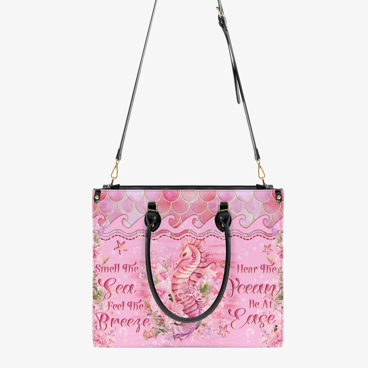Bigcrowns SMELL THE SEA FEEL THE BREEZE SEAHORSE LEATHER HANDBAG N2703242