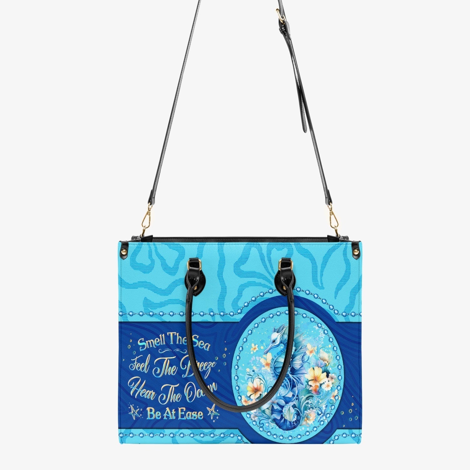 Bigcrowns SMELL THE SEA FEEL THE BREEZE SEAHORSE LEATHER HANDBAG T2503244