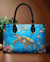 Bigcrowns OCEAN TURTLE LEATHER HANDBAG N2307244