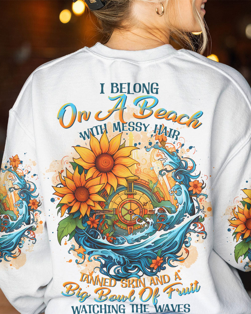 I BELONG ON A BEACH COMPASS ALL OVER PRINT - TLTR0706233