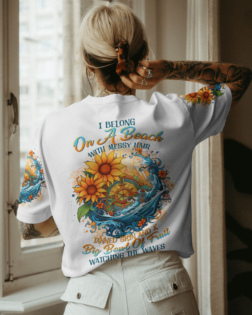 I BELONG ON A BEACH COMPASS ALL OVER PRINT - TLTR0706233