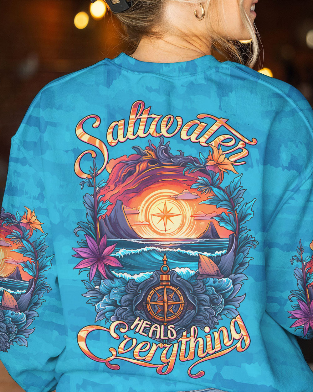SALTWATER HEALS EVERYTHING COMPASS ALL OVER PRINT - TLTW1906233