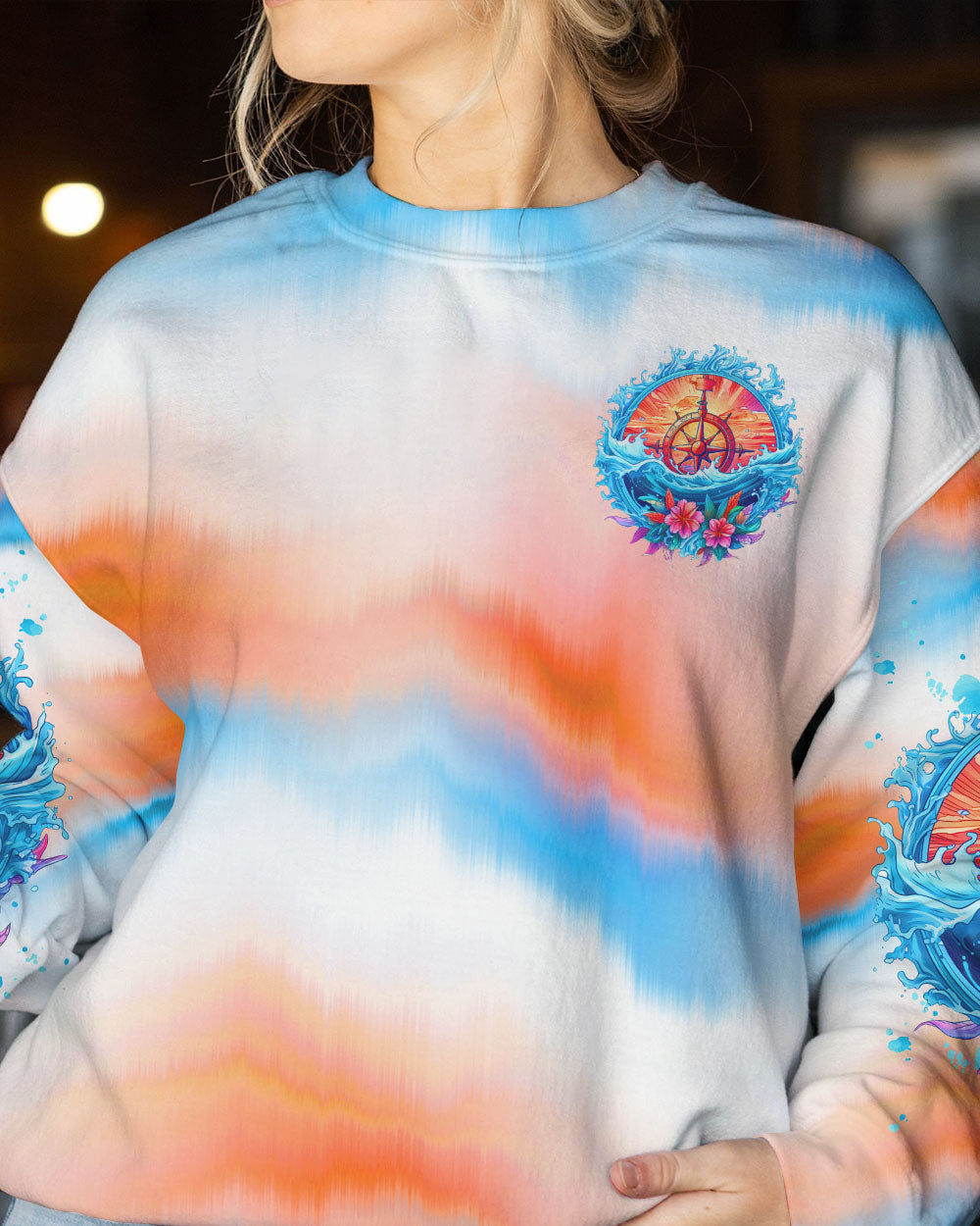 SMELL THE SEA AND FEEL THE SKY COMPASS ALL OVER PRINT - TLTW3105233