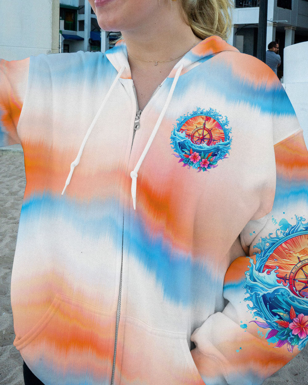 SMELL THE SEA AND FEEL THE SKY COMPASS ALL OVER PRINT - TLTW3105233