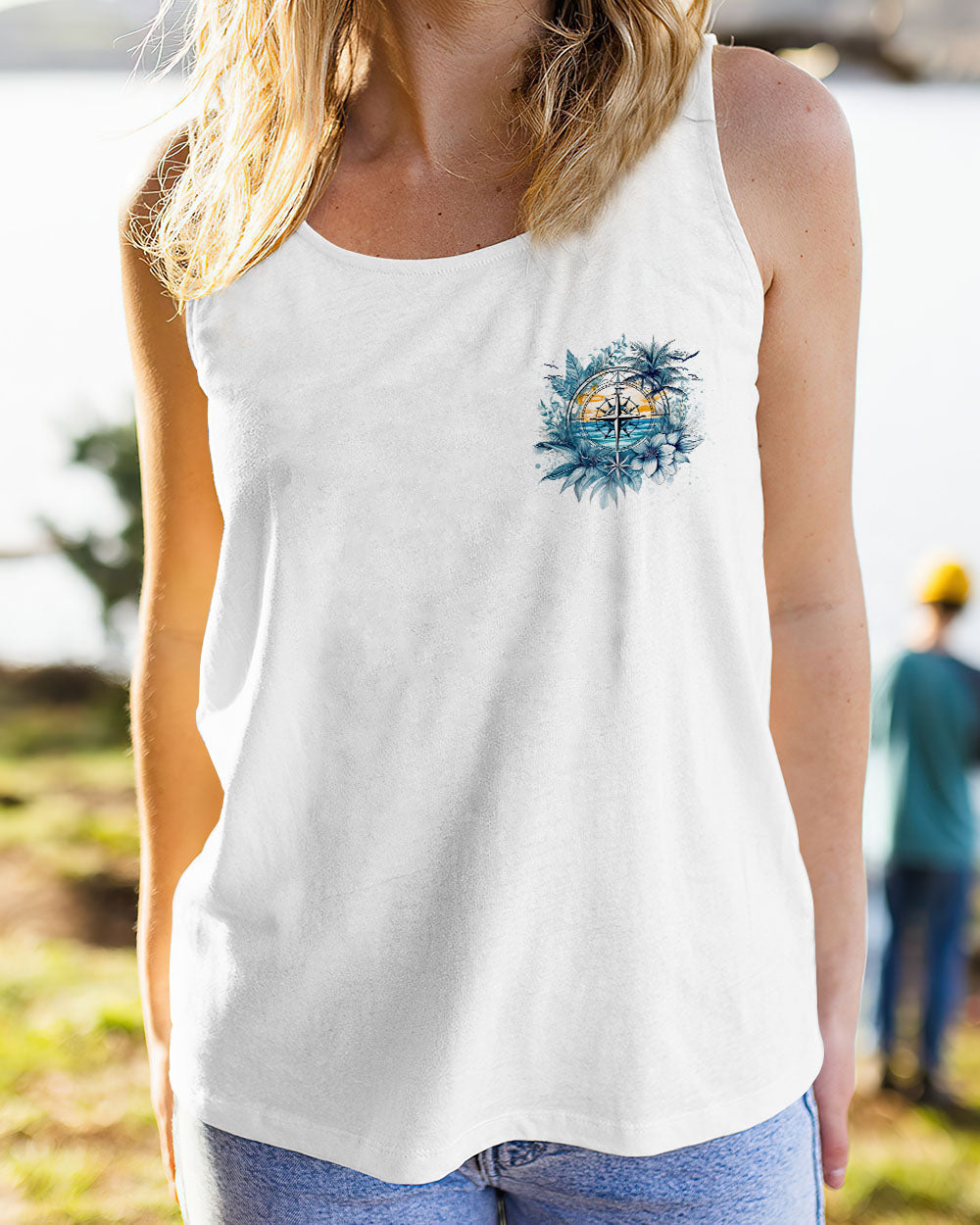 OCEAN AIR SALTY HAIR COMPASS ALL OVER PRINT - YHDU0106232