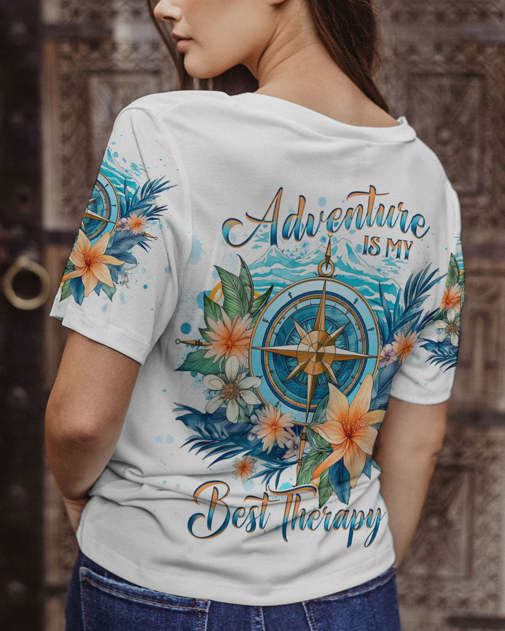 ADVENTURE IS MY BEST THERAPY COMPASS ALL OVER PRINT - YHHG2905231