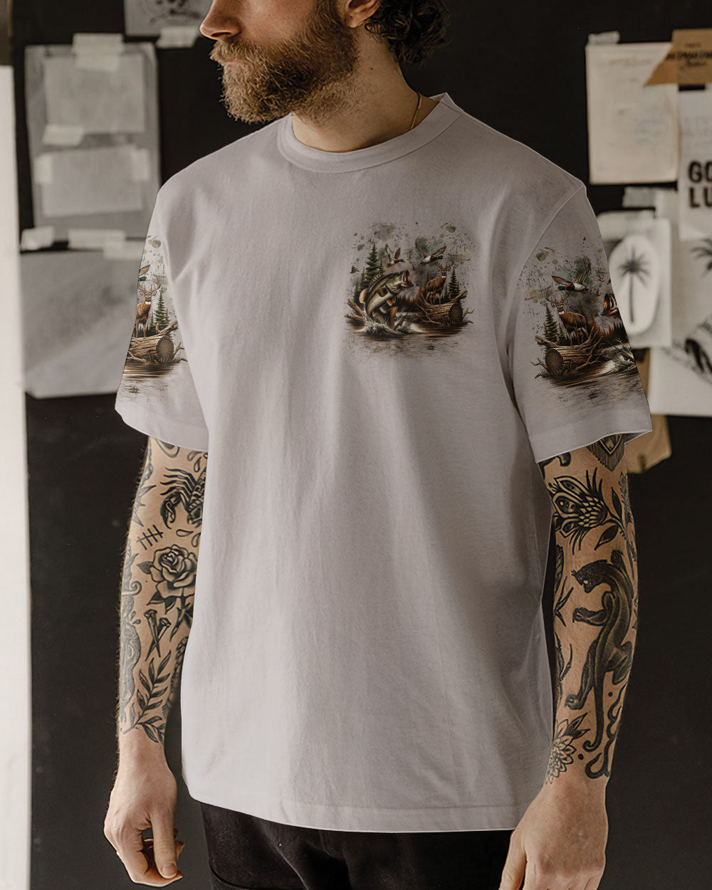 THE CLOSER I GET TO NATURE HUNTING FISHING ALL OVER PRINT - YHLN2511242