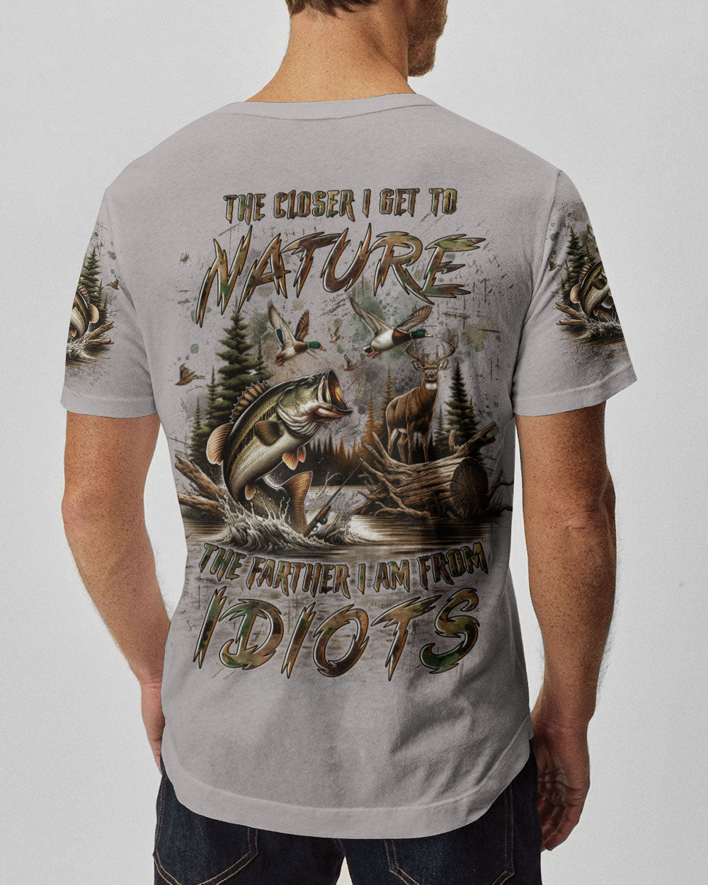 THE CLOSER I GET TO NATURE HUNTING FISHING ALL OVER PRINT - YHLN2511242