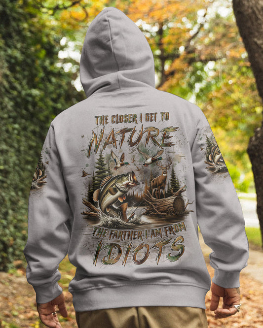 THE CLOSER I GET TO NATURE HUNTING FISHING ALL OVER PRINT - YHLN2511242