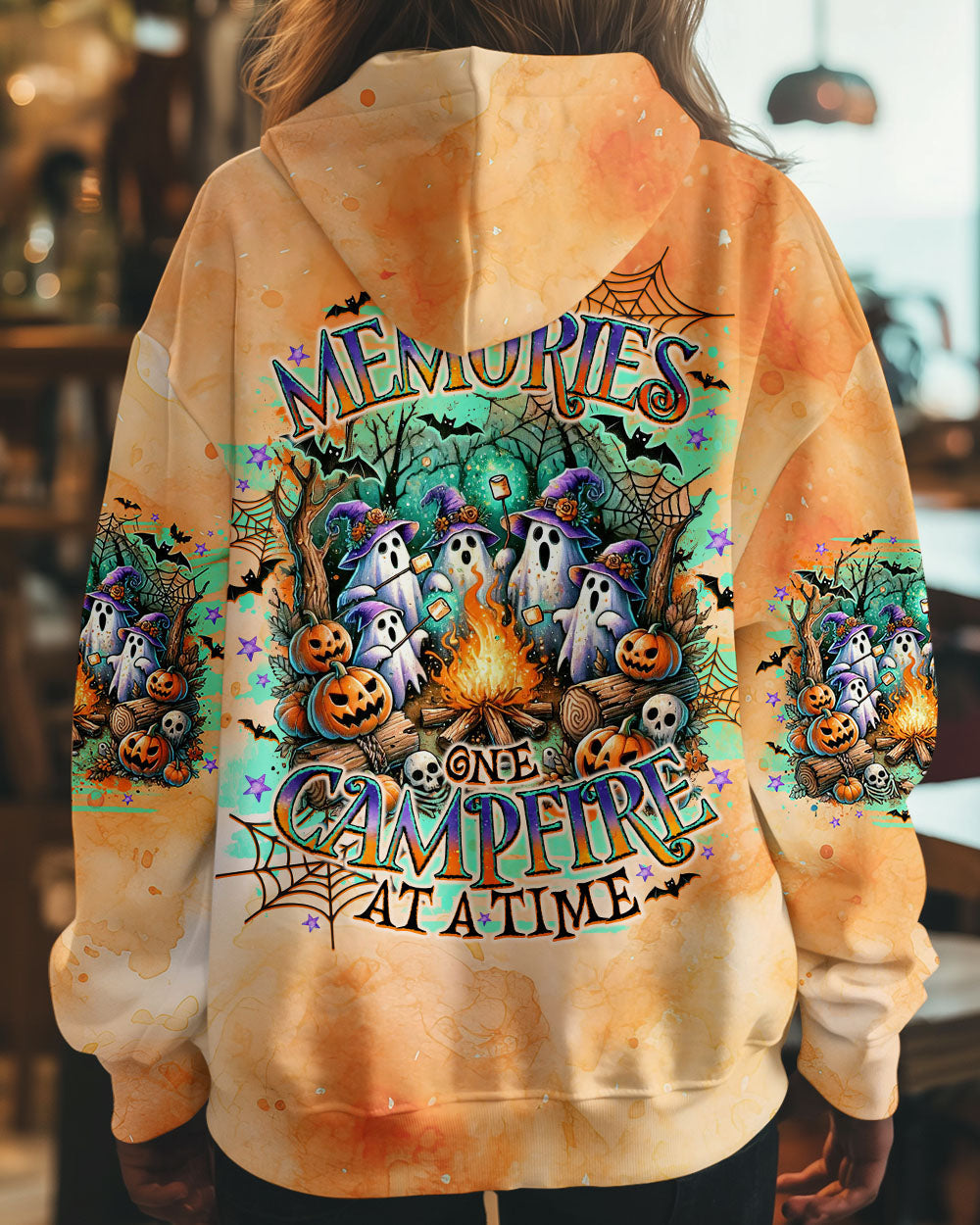 MAKING MEMORIES ONE CAMPFIRE AT A TIME BOOS HALLOWEEN ALL OVER PRINT - TLNO1209243