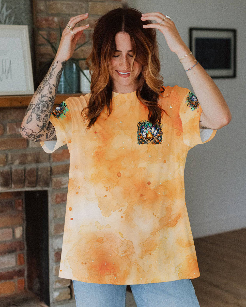 MAKING MEMORIES ONE CAMPFIRE AT A TIME BOOS HALLOWEEN ALL OVER PRINT - TLNO1209243