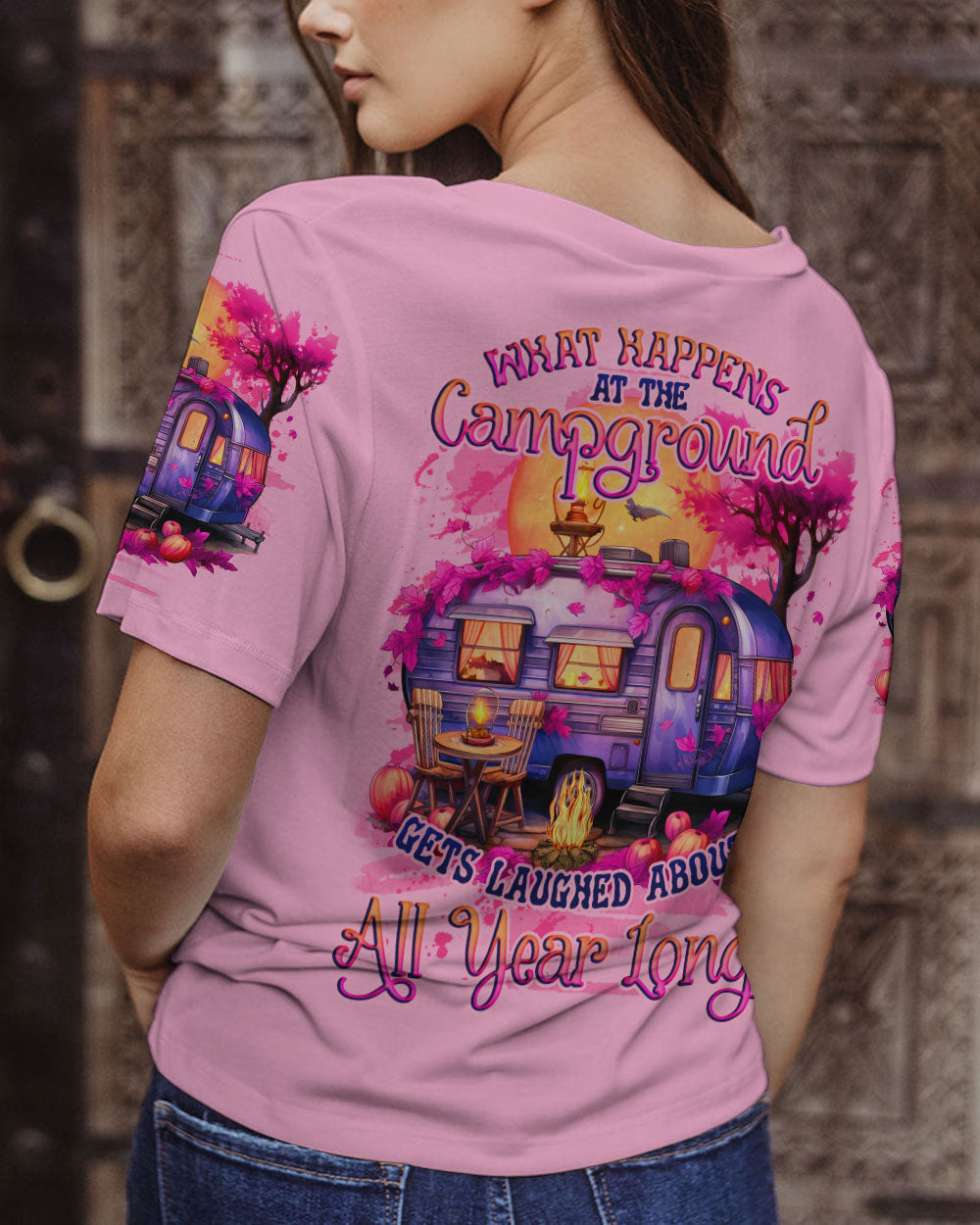 WHAT HAPPENS AT THE CAMPGROUND ALL OVER PRINT - TLNO1708231