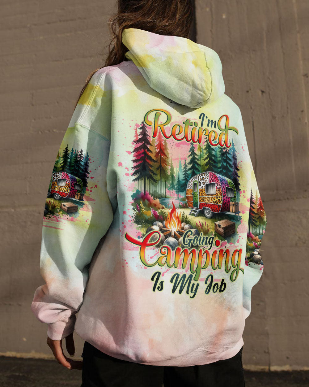 I'M RETIRED GOING CAMPING ALL OVER PRINT - TLNO1710231