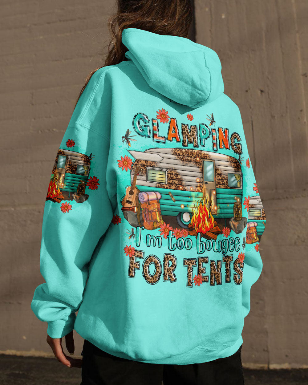 GLAMPING I'M TOO BOUGEE ALL OVER PRINT - TLNO1907233