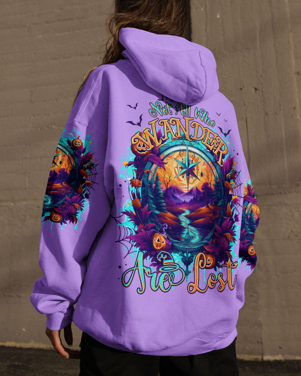 NOT ALL WHO WANDER ARE LOST COMPASS HALLOWEEN ALL OVER PRINT - TLNO2507231