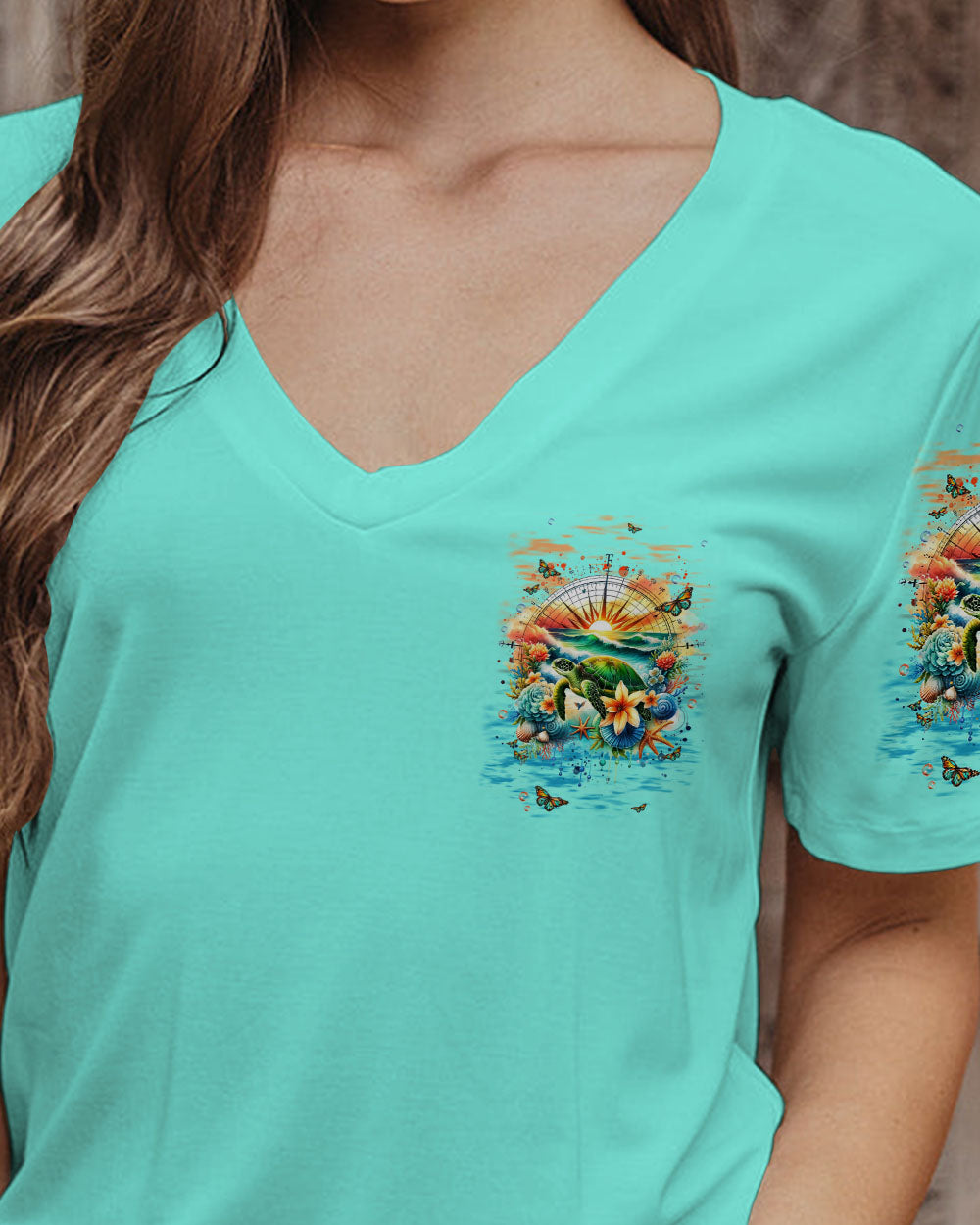 LET THE ADVENTURES BEGIN TURTLE COMPASS ALL OVER PRINT - TLNT1005246