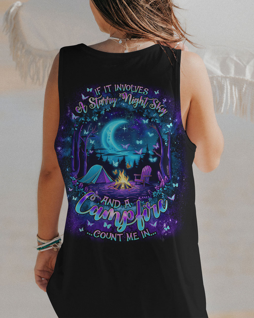 STARRY NIGHT SKY AND A CAMPFIRE COUNT ME IN ALL OVER PRINT - TLNT1109244