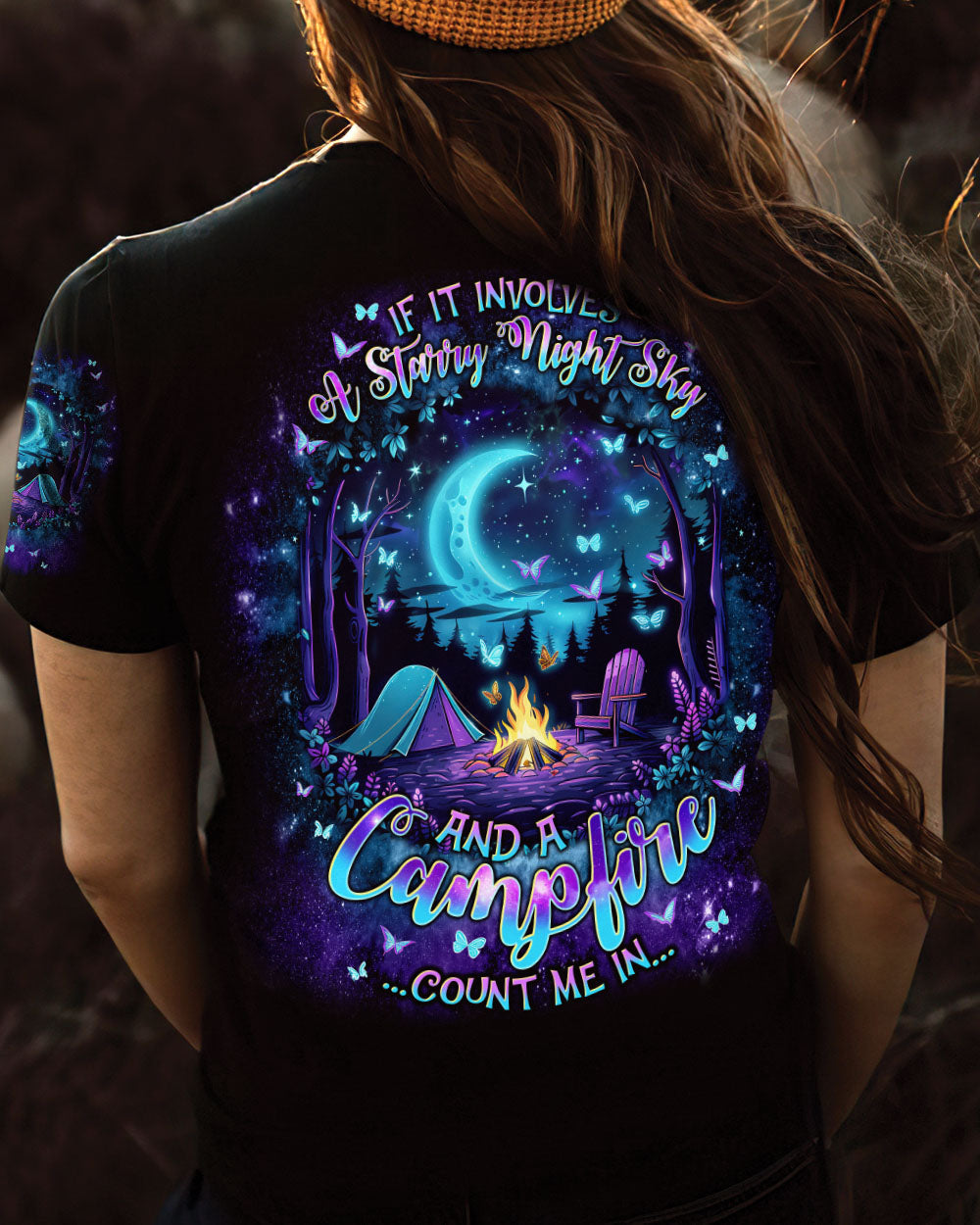 STARRY NIGHT SKY AND A CAMPFIRE COUNT ME IN ALL OVER PRINT - TLNT1109244