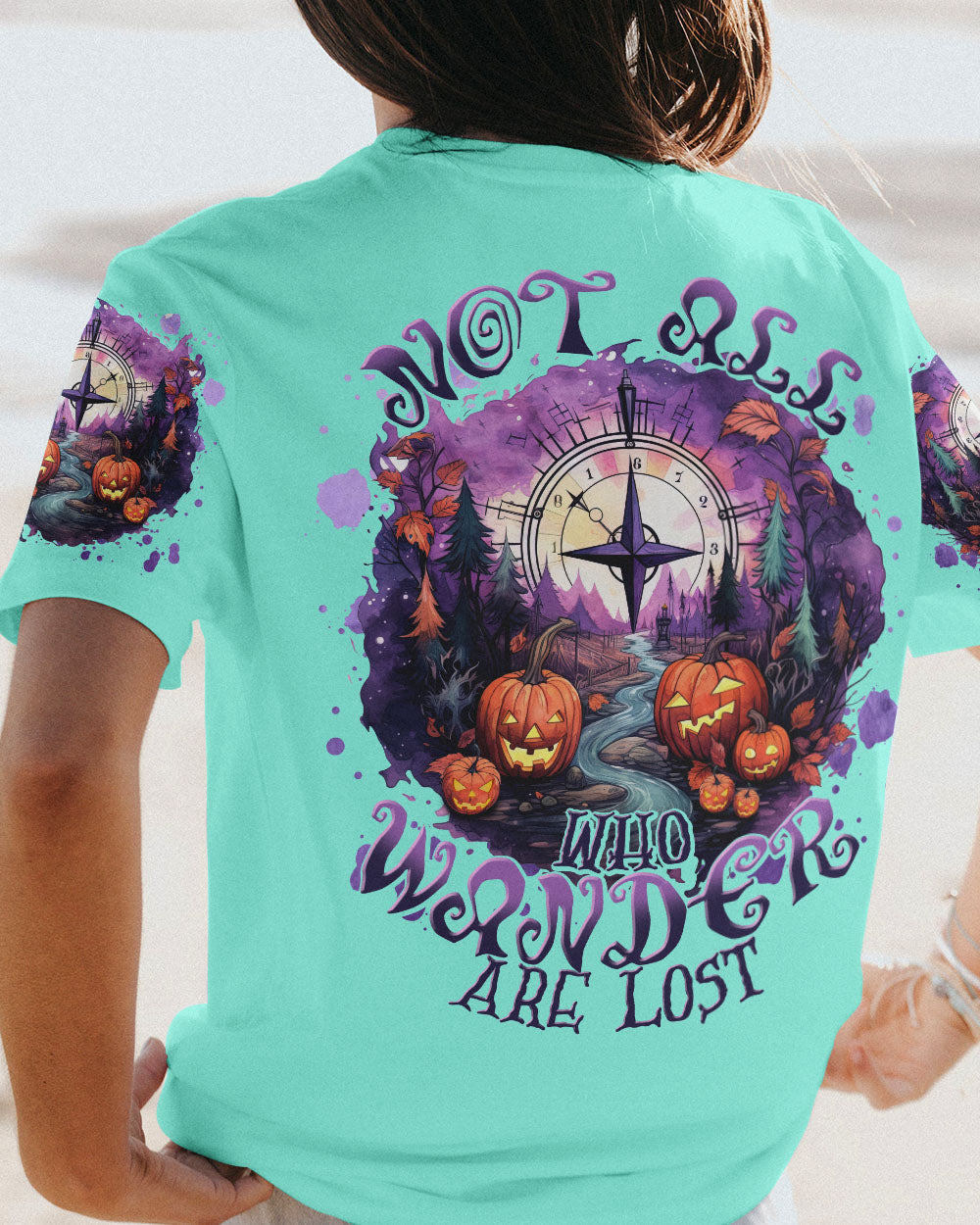 NOT ALL WHO WANDER ARE LOST COMPASS HALLOWEEN ALL OVER PRINT - TLNT1808233