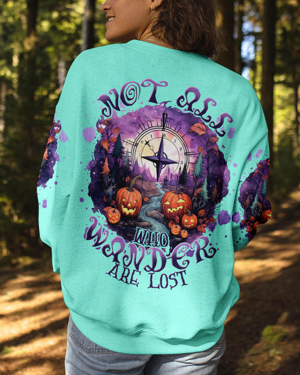 NOT ALL WHO WANDER ARE LOST COMPASS HALLOWEEN ALL OVER PRINT - TLNT1808233