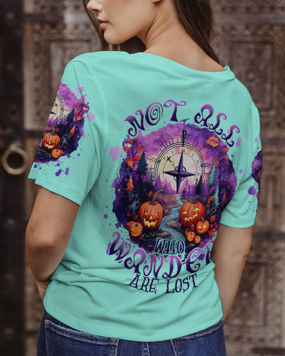 NOT ALL WHO WANDER ARE LOST COMPASS HALLOWEEN ALL OVER PRINT - TLNT1808233