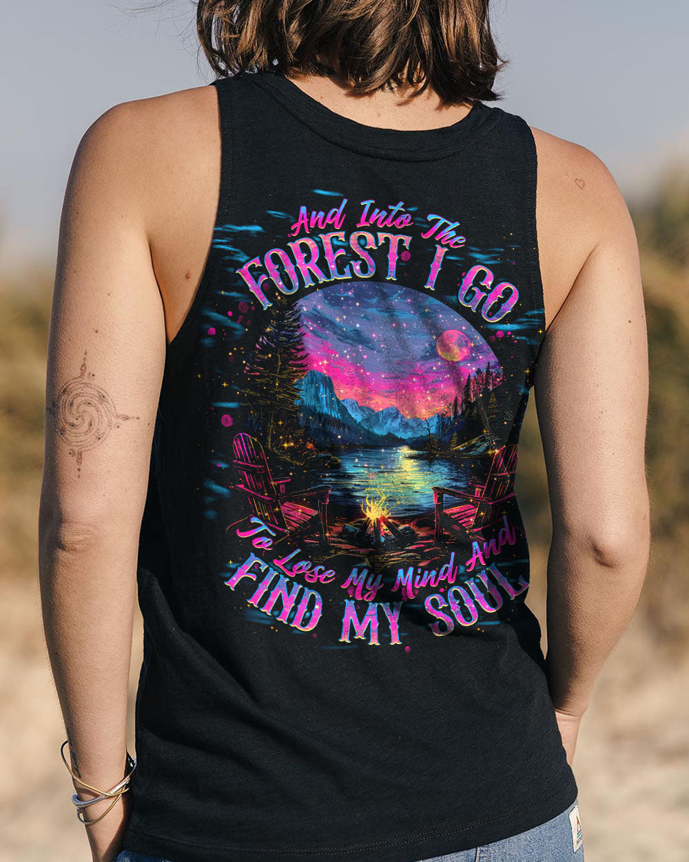 AND INTO THE FOREST I GO CAMPFIRE ALL OVER PRINT - TLNT1902251