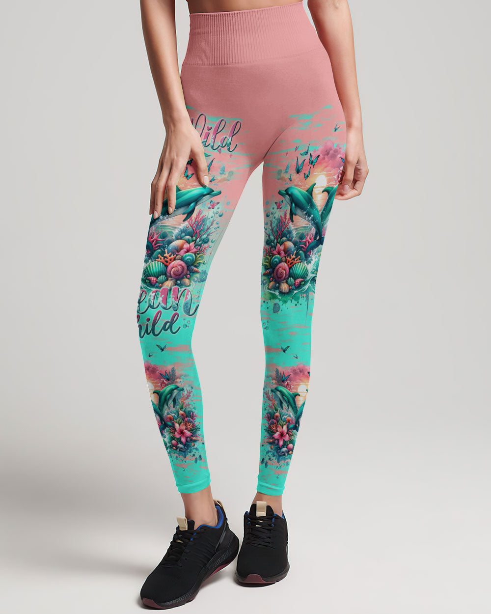 STAY WILD OCEAN CHILD DOLPHIN ALL OVER PRINT - TLNT2311231
