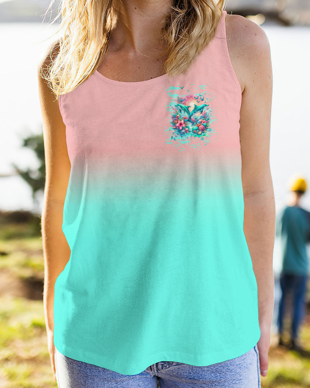 STAY WILD OCEAN CHILD DOLPHIN ALL OVER PRINT - TLNT2311231