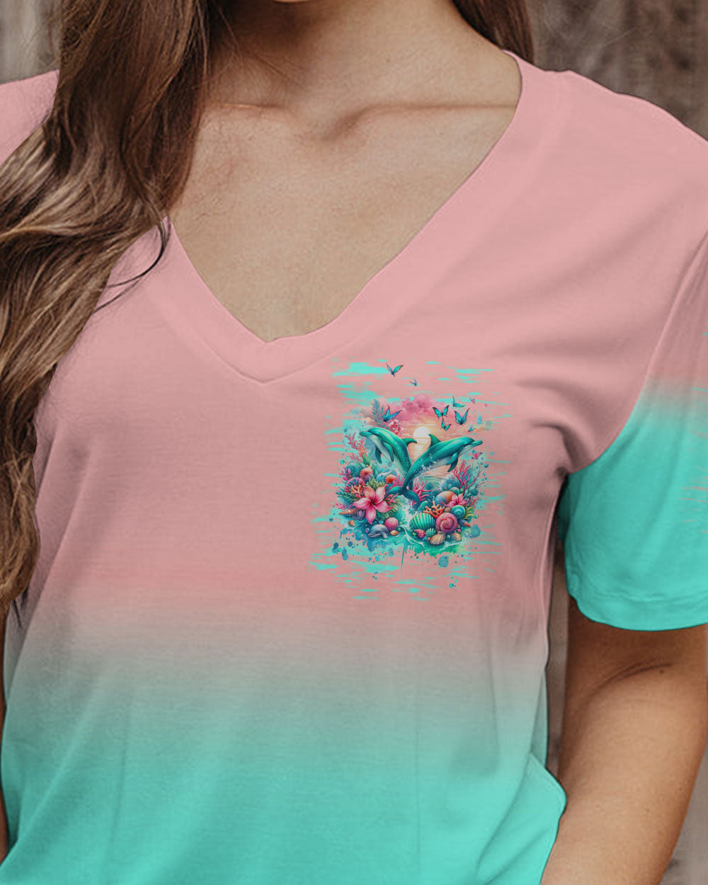 STAY WILD OCEAN CHILD DOLPHIN ALL OVER PRINT - TLNT2311231