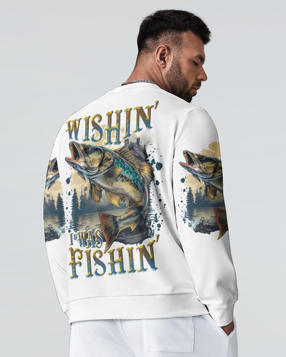 WISHIN' I WAS FISHIN' ALL OVER PRINT - TLNT2806232