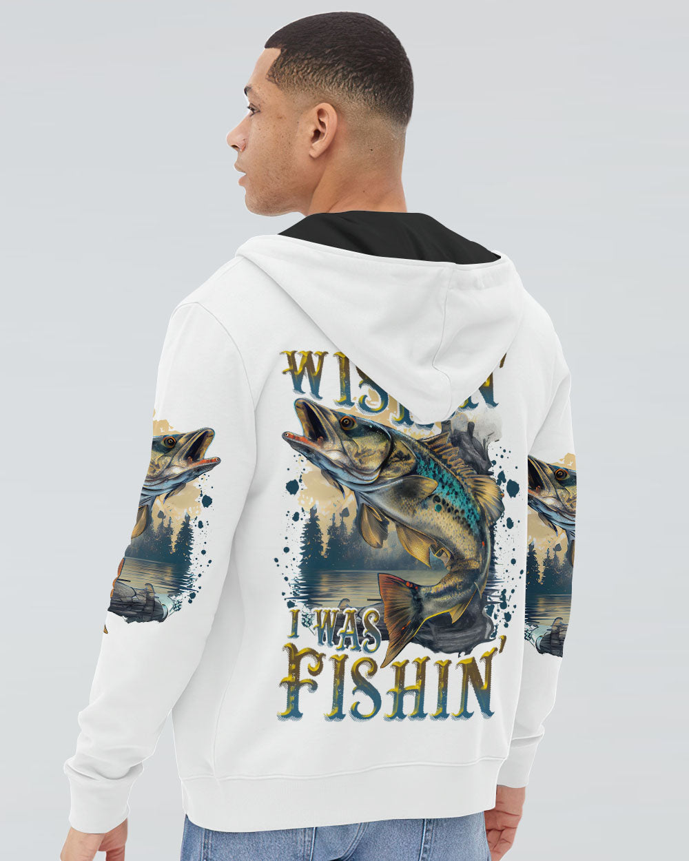 WISHIN' I WAS FISHIN' ALL OVER PRINT - TLNT2806232