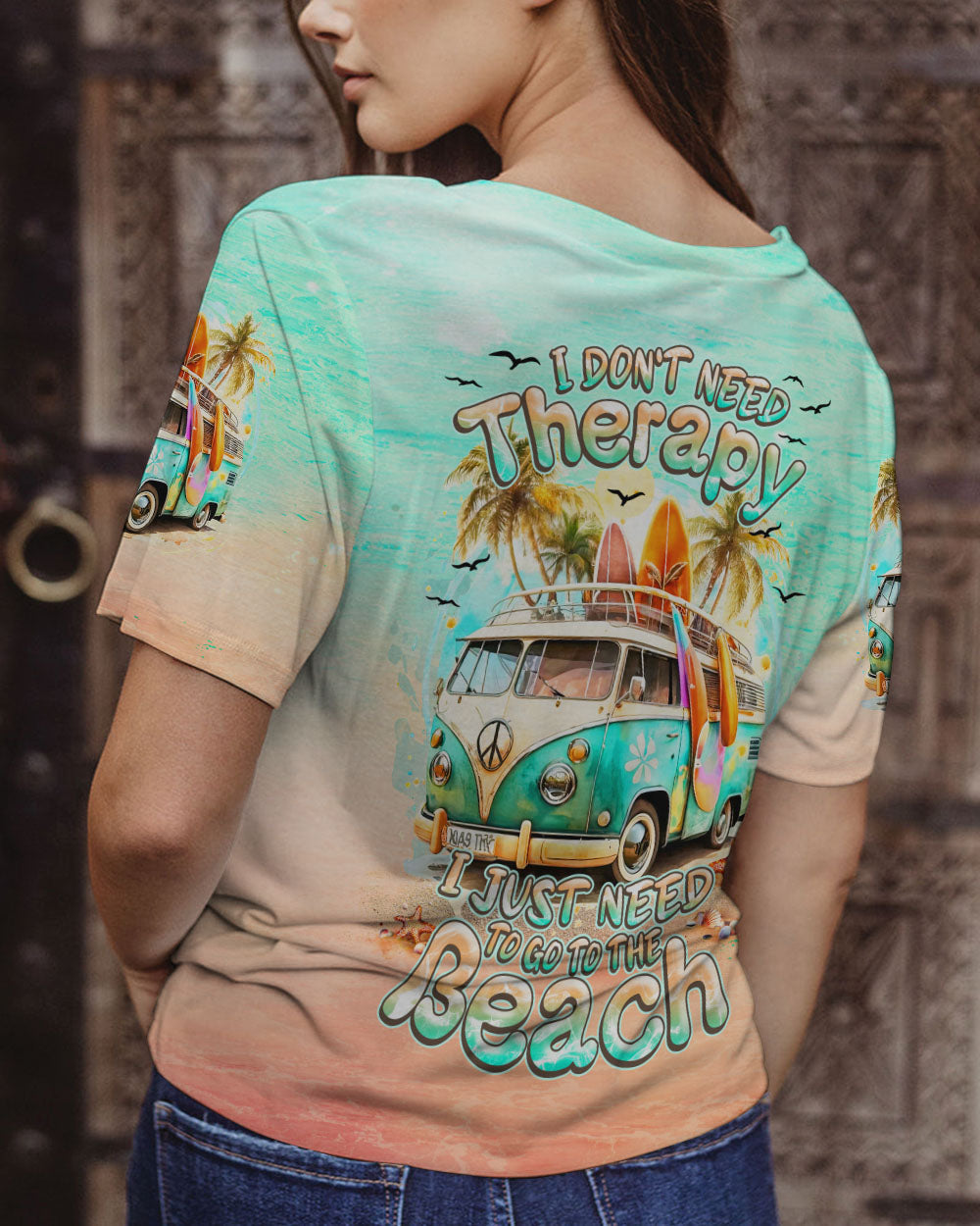 I DON'T NEED THERAPY CAMPING BUS ALL OVER PRINT - TLNZ0202241