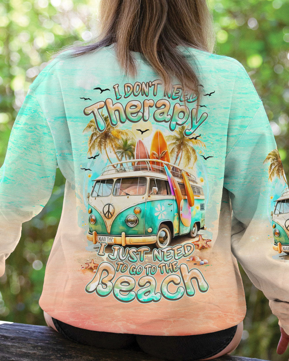 I DON'T NEED THERAPY CAMPING BUS ALL OVER PRINT - TLNZ0202241