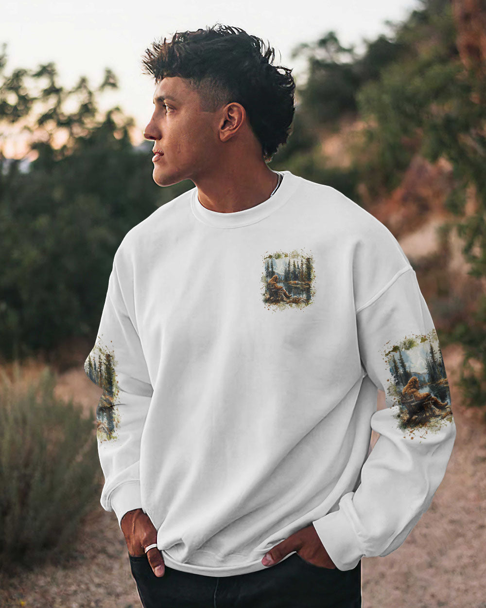 THE CLOSER I GET TO NATURE BIGFOOT FISHING ALL OVER PRINT - TLNZ0609241