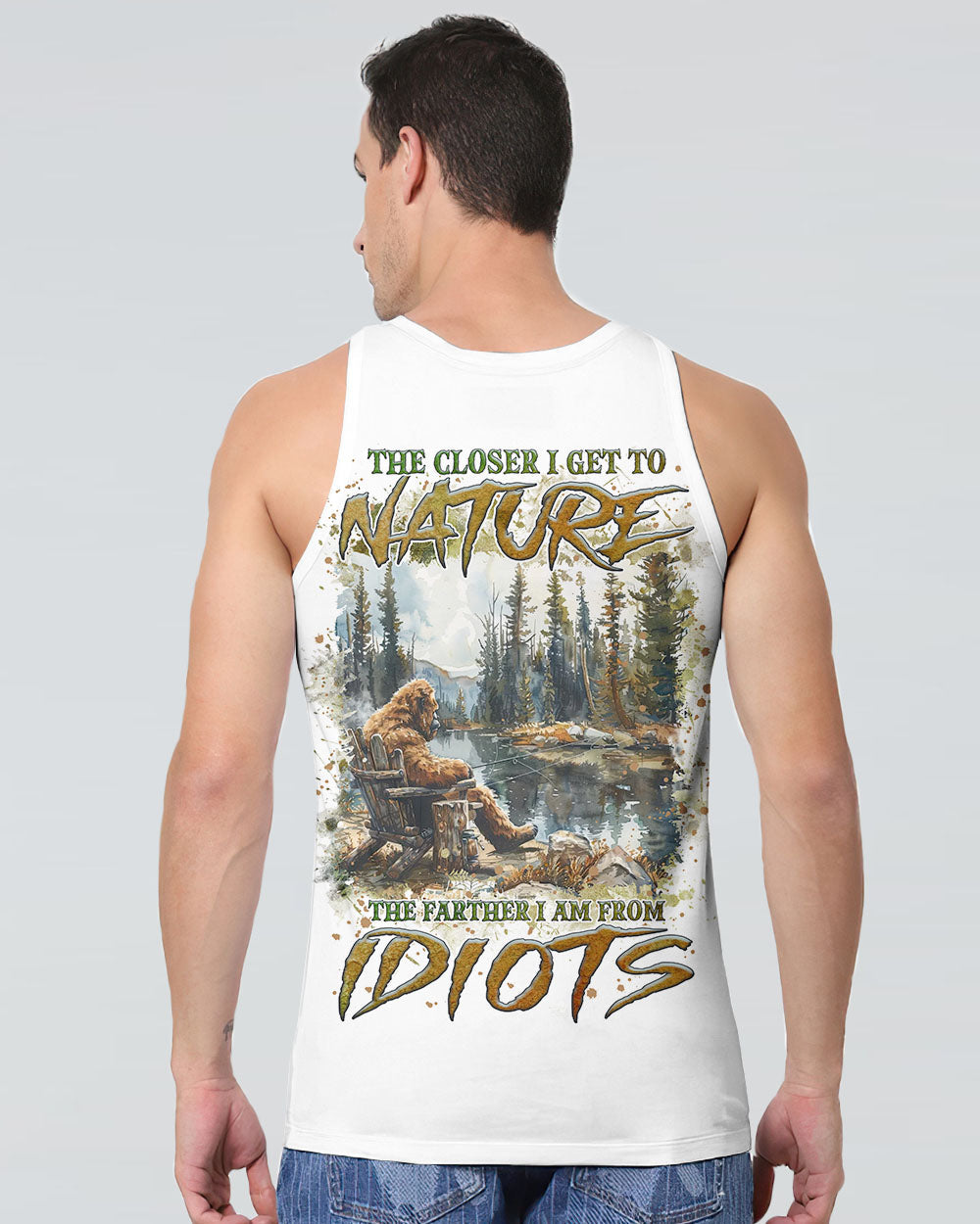 THE CLOSER I GET TO NATURE BIGFOOT FISHING ALL OVER PRINT - TLNZ0609241