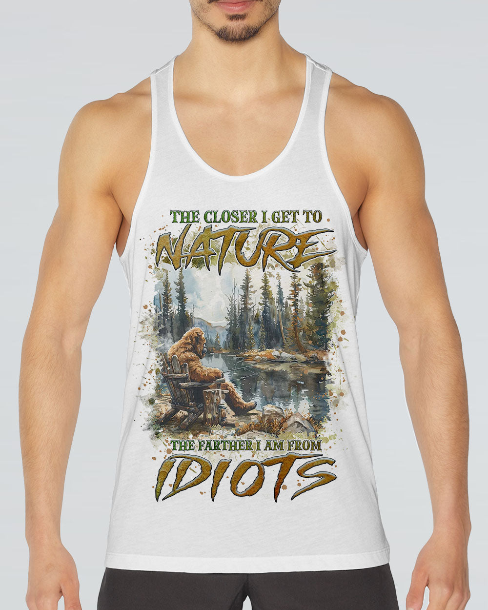 THE CLOSER I GET TO NATURE BIGFOOT FISHING ALL OVER PRINT - TLNZ0609241