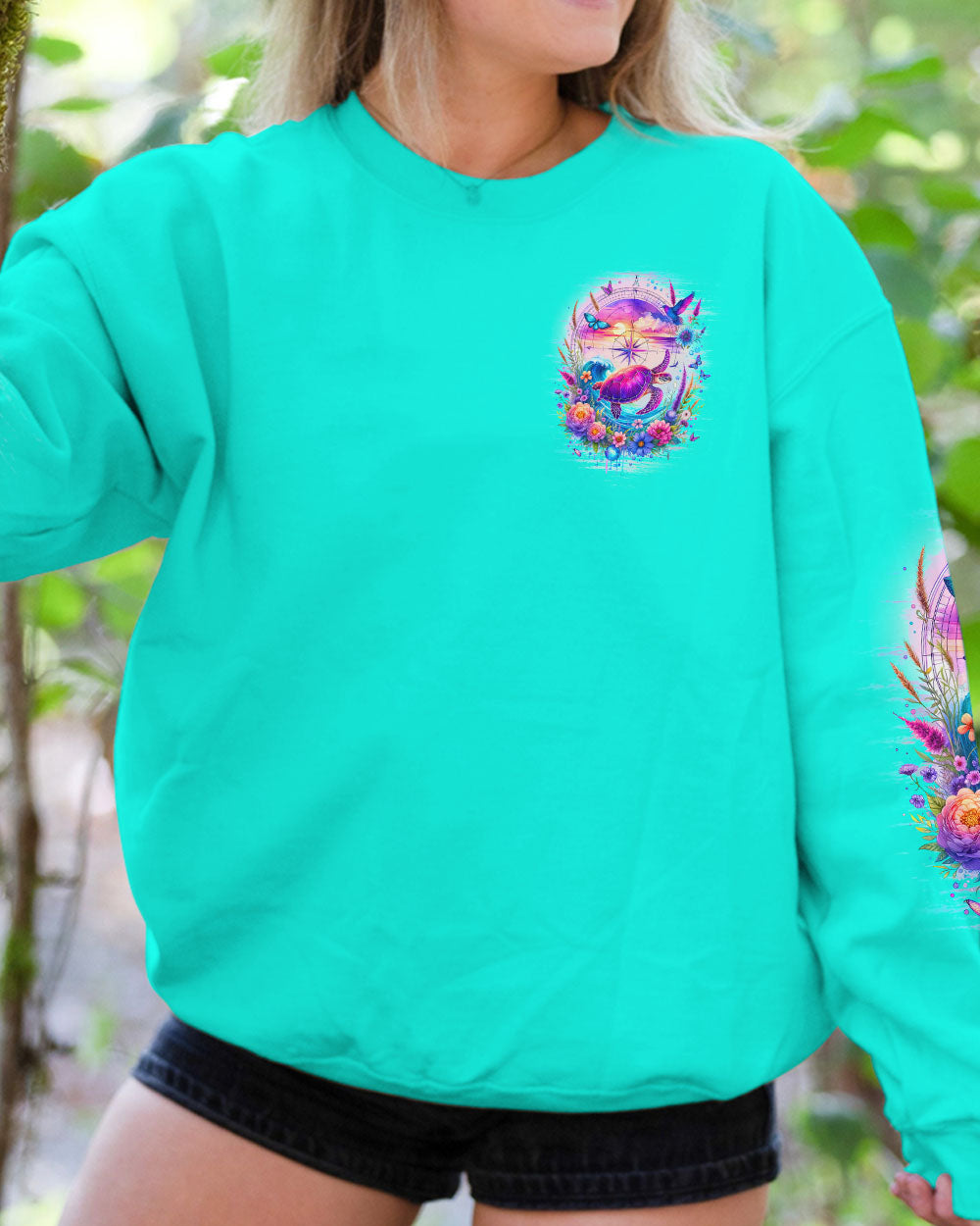 NOT ALL WHO WANDER ARE LOST COMPASS TURTLE ALL OVER PRINT - TLNZ0712231